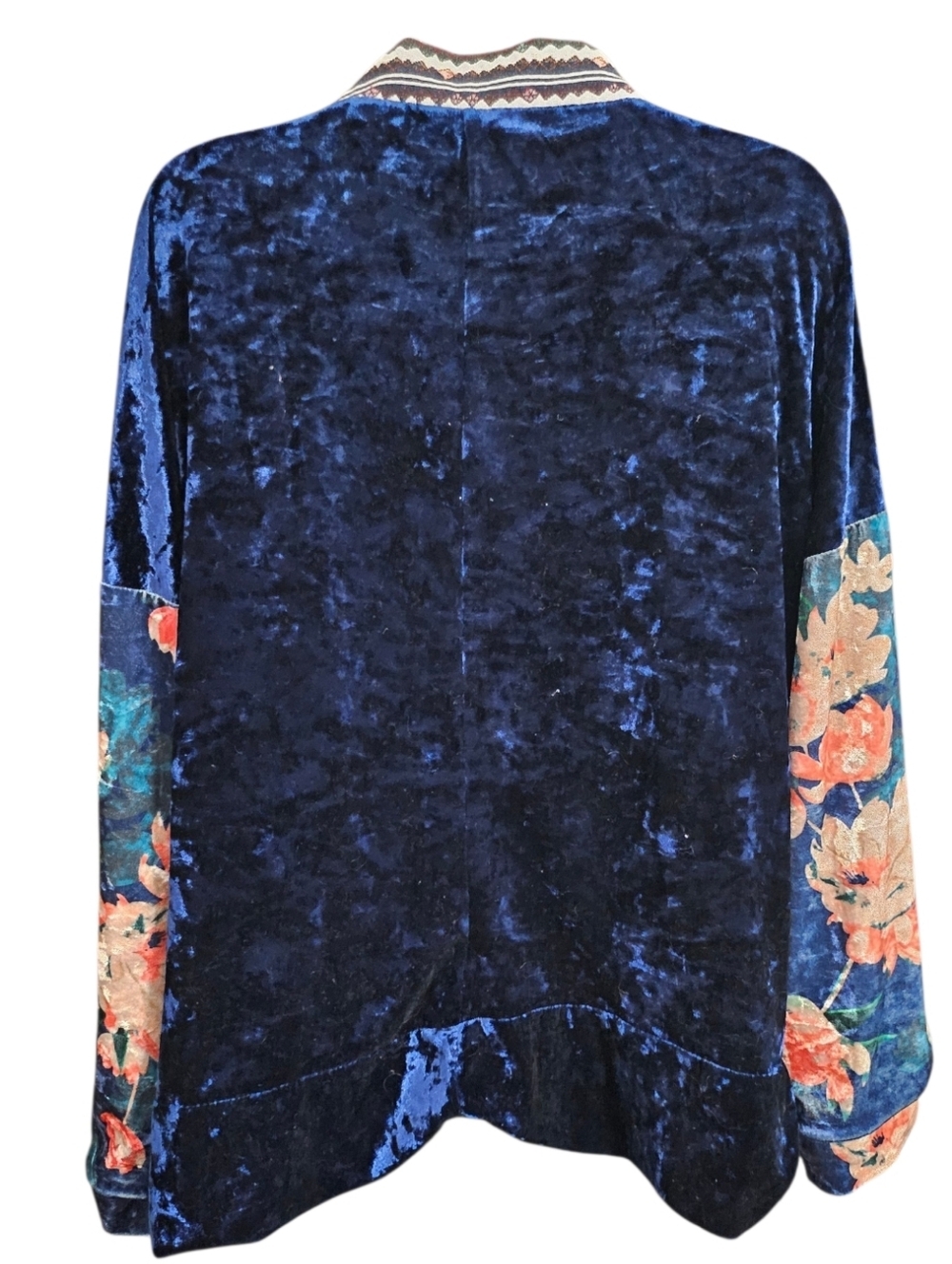Loveriche LG Calliope Boho Festival Velour Floral Kimono Jacket Drop Shoulder - Picture 8 of 14